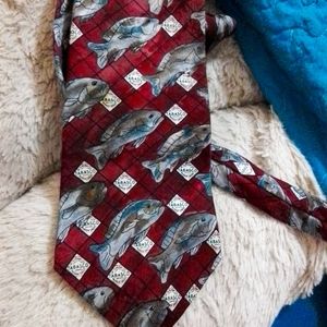 TIE Tabasco vintage 100% silk chili peppers neck tie 80s collector Rare